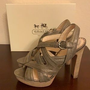Coach “Brynne” Leather Sandal